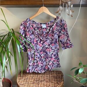 Love squared floral lightweight blouse